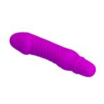 10 Titreşim Modlu Realistik Başlıklı Mini Silikon Vibratör - Justin (Mor) - Görsel 4