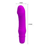 10 Titreşim Modlu Realistik Başlıklı Mini Silikon Vibratör - Justin (Mor) - Görsel 7