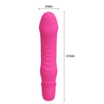 10 Titreşim Modlu Realistik Başlıklı Mini Silikon Vibratör - Stev (Fuşya) - Görsel 7