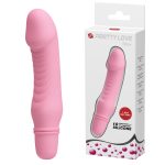 10 Titreşim Modlu Realistik Başlıklı Mini Silikon Vibratör - Stev (Pembe)