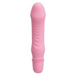 10 Titreşim Modlu Realistik Başlıklı Mini Silikon Vibratör - Stev (Pembe) - Görsel 2