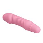 10 Titreşim Modlu Realistik Başlıklı Mini Silikon Vibratör - Stev (Pembe) - Görsel 4