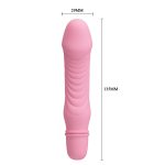 10 Titreşim Modlu Realistik Başlıklı Mini Silikon Vibratör - Stev (Pembe) - Görsel 7