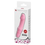 10 Titreşim Modlu Realistik Başlıklı Mini Silikon Vibratör - Stev (Pembe) - Görsel 8