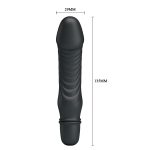 10 Titreşim Modlu Realistik Başlıklı Mini Silikon Vibratör - Stev (Siyah) - Görsel 7