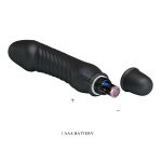 10 Titreşim Modlu Realistik Başlıklı Mini Silikon Vibratör - Stev (Siyah) - Görsel 6