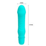 10 Titreşim Modlu Realistik Başlıklı Mini Silikon Vibratör - Stev (Turkuaz) - Görsel 7