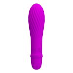 10 Titreşim Modlu Spiral Desenli Mini Silikon Vibratör - Jonathan (Mor) - Görsel 2