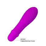 10 Titreşim Modlu Spiral Desenli Mini Silikon Vibratör - Jonathan (Mor) - Görsel 4