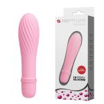 10 Titreşim Modlu Spiral Desenli Mini Silikon Vibratör - Solomon (Pembe)