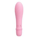 10 Titreşim Modlu Spiral Desenli Mini Silikon Vibratör - Solomon (Pembe) - Görsel 2