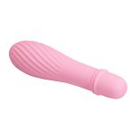 10 Titreşim Modlu Spiral Desenli Mini Silikon Vibratör - Solomon (Pembe) - Görsel 3