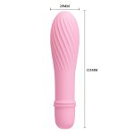 10 Titreşim Modlu Spiral Desenli Mini Silikon Vibratör - Solomon (Pembe) - Görsel 6