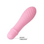 10 Titreşim Modlu Spiral Desenli Mini Silikon Vibratör - Solomon (Pembe) - Görsel 4