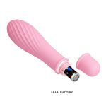 10 Titreşim Modlu Spiral Desenli Mini Silikon Vibratör - Solomon (Pembe) - Görsel 5