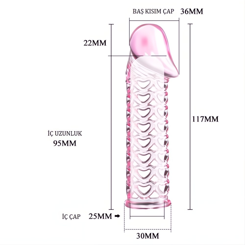 11,5 cm silikon şeffaf penis kılıfı.