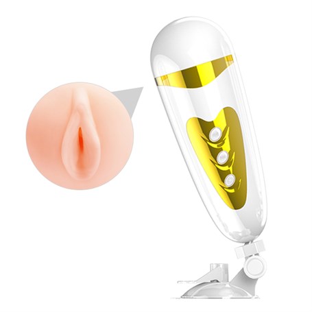 12 fonksiyonlu USB şarjlı sesli titreşimli realistik suni vajina erkek mastürbatör.