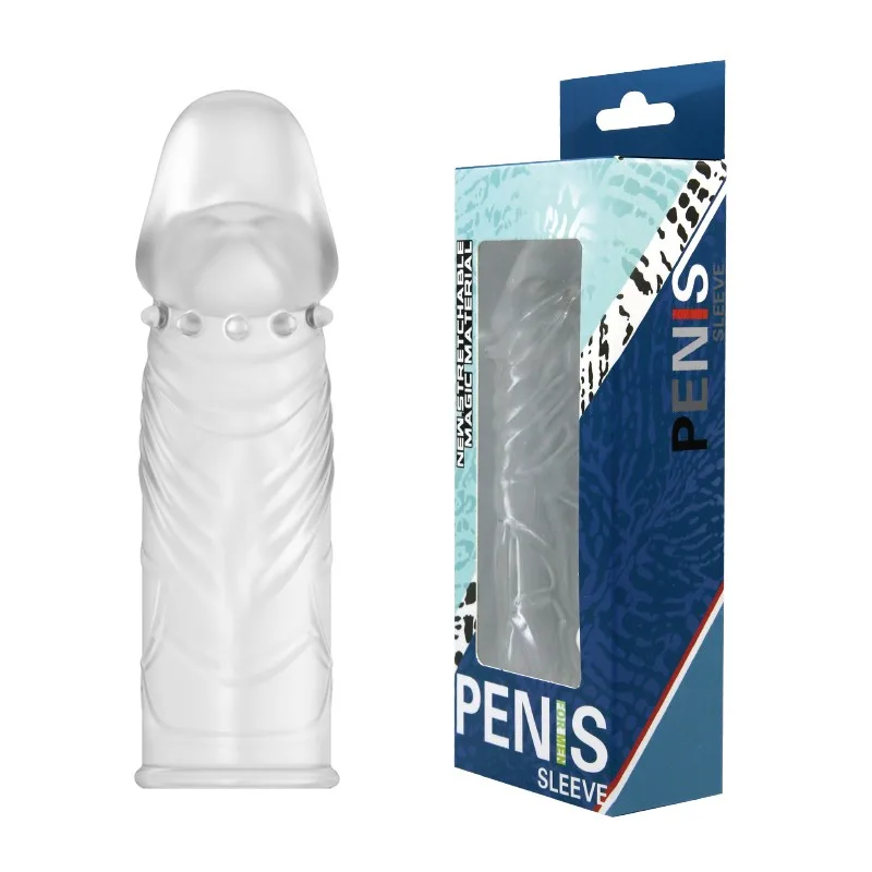 14 cm Damarlı Uzatmalı Şeffaf Silikon Penis Kılıfı | 14 cm damarli uzatmali seffaf silikon penis kilifi 01