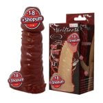 14,4 cm Klitoral Uyarıcılı Tırtıklı Damarlı Penis Kılıfı