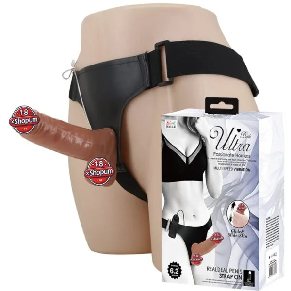 16 cm Yeni Nesil Belden Bağlamalı İçi Dolu Titreşimli Strapon Penis