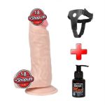 17 cm Belden Bağlamalı Realistik Dildo Penis Set
