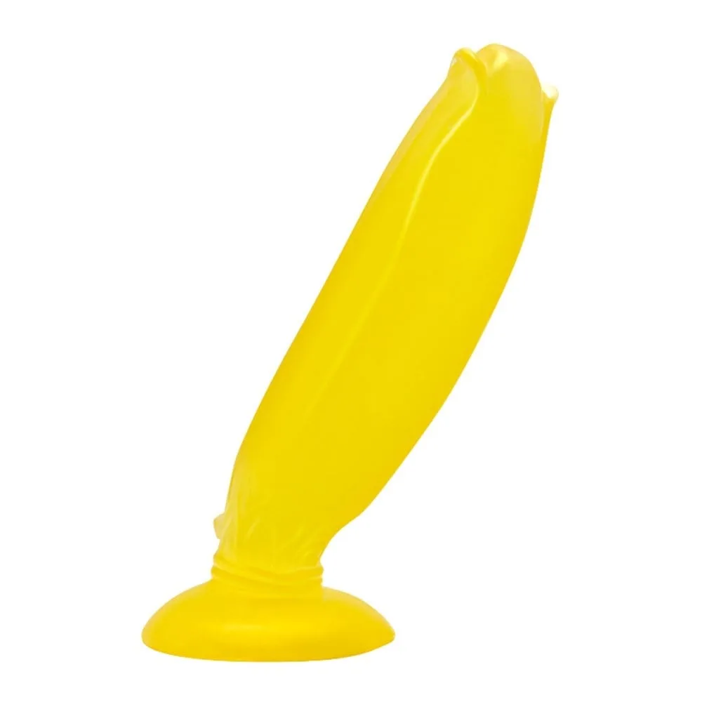 17 cm Vantuzlu Muz Şeklinde Silikon Anal Plug