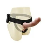 17,5 cm Belden Bağlamalı Çift Taraflı Titreşimli Penis - Görsel 3