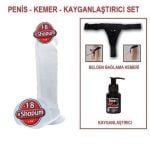 19 cm Belden Bağlamalı Şeffaf Realistik Damarlı Vantuzlu Dildo Penis