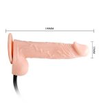 19 cm Pompalı Büyüyen Realistik Penis Anal Vajinal Dildo + Kemer + Kayganlaştırıcı Hediyeli - Görsel 6