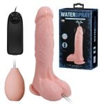 19,3 cm Su Fışkırtmalı Realistik Titreşimli Penis Anal Vajinal Dildo Mastürbatör - Görsel 2