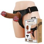 20 cm Belden Bağlamalı İçi Dolu Strapon Melez Penis - Micheal