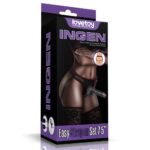 20 cm Belden Bağlamalı İçi Dolu Zenci Strapon Dildo