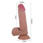 20,5 cm Çift Katmanlı Gerçekçi Melez Dildo Penis - Creel - Görsel 8