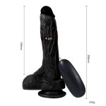 20,5 cm Belden Bağlamalı Titreşimli Gerçekçi Silikon Vantuzlu Zenci Penis - Holy Dragon