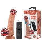 21 cm Kumandalı 360° Oynar Başlı Titreşimli Vibratör Realistik Penis Dildo