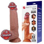 21,8 cm Kıkırdak Yapılı Çift Katmanlı Gerçekçi Melez Dildo Penis - Najm