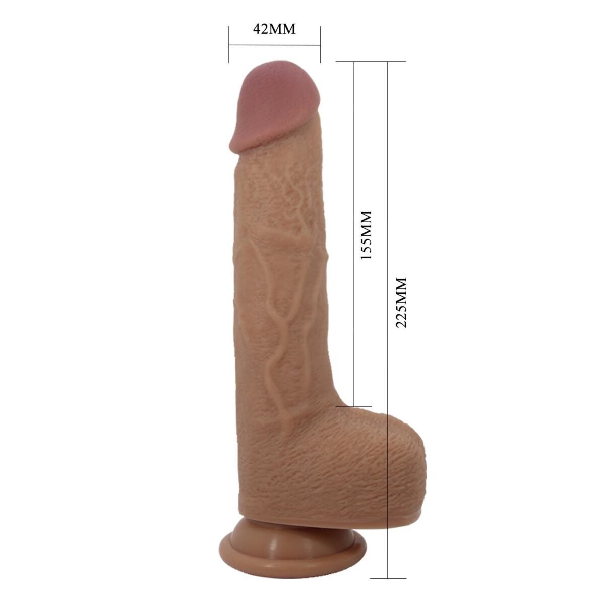 22,5 cm İleri Geri Hareketli Uzaktan Kumandalı Manyetik Şarjlı Gerçekçi Vantuzlu Melez Penis - Tommy - Görsel 6