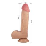 23,4 cm Çift Katmanlı Gerçekçi Dildo Penis - Emeka - Görsel 8