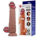 24 cm Kıkırdak Yapılı Çift Katmanlı Gerçekçi Melez Dildo Penis - Mendel