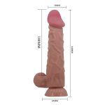 24 cm Kıkırdak Yapılı Çift Katmanlı Gerçekçi Melez Dildo Penis - Mendel - Görsel 8
