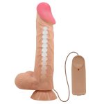 24 cm Kıkırdak Yapılı Çift Katmanlı Gerçekçi Titreşimli Dildo Penis - Sadik - Görsel 3
