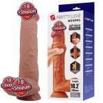 26 cm Kıkırdak Yapılı Çift Katmanlı Gerçekçi Melez Dildo Penis - Mendel