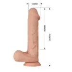 26 cm Titreşimli Gerçekçi Kalın Dildo Penis - Bergrisi - Görsel 7