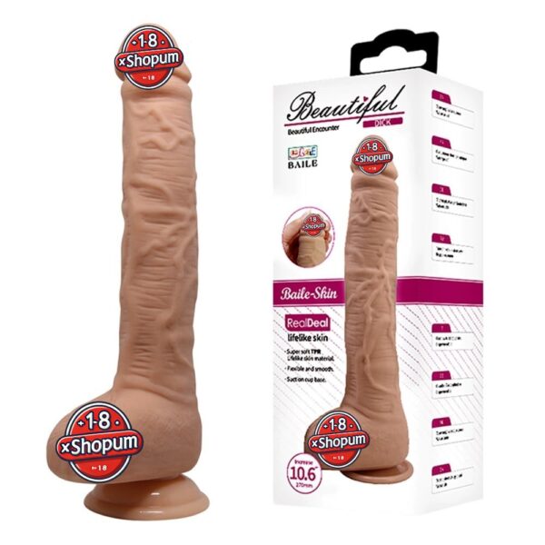 27 cm Büyük Boy Realistik Vantuzlu Dildo Penis - Dick