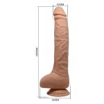 28 cm Belden Bağlamalı Büyük Boy Realistik Vantuzlu Dildo Penis - Dick - Görsel 8