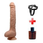 28 cm Belden Bağlamalı Büyük Boy Realistik Vantuzlu Dildo Penis - Dick - Görsel 2