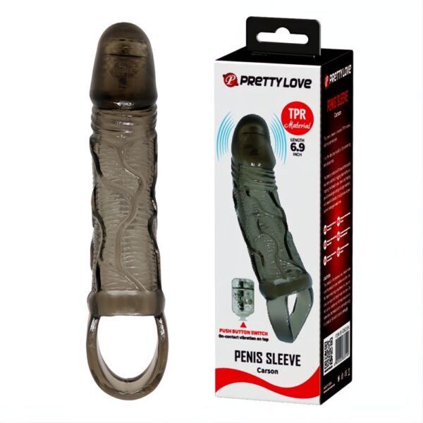 3 cm dolgu uzatmalı titreşimli zenci penis kılıfı prezervatif vibratör.