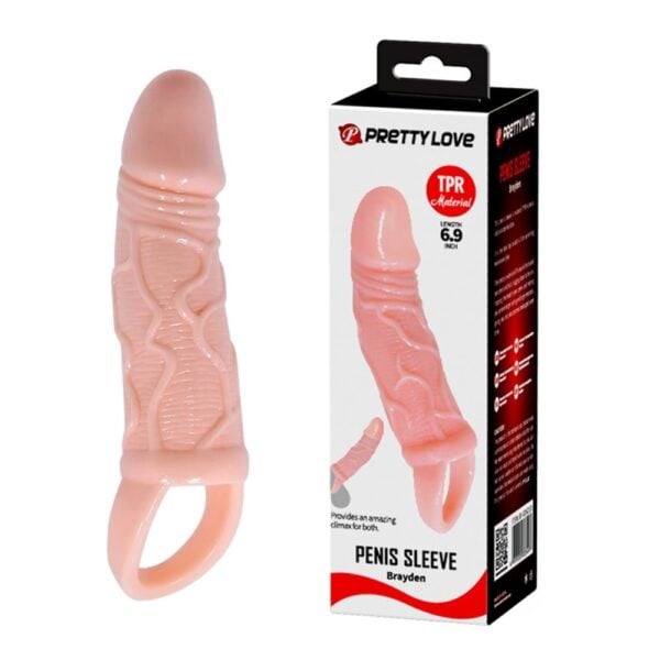 3 cm dolgulu penis kılıfı uzatmalı prezervatif dildo.