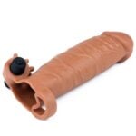 3 cm uzatmalı realistik titreşimli penis kılıfı melez XTender.