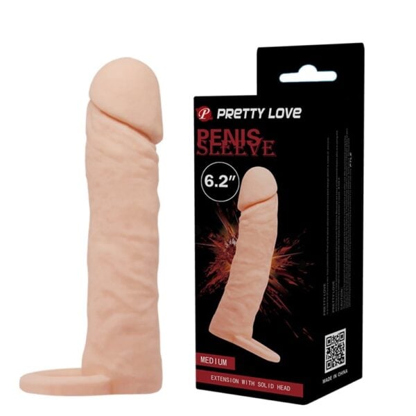 4 cm dolgulu realistik uzatmalı penis kılıfı dildo ten rengi penis.